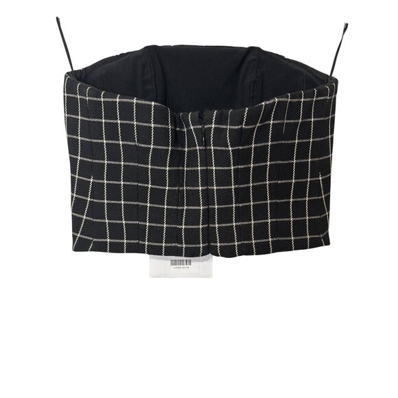 WARDROBE.NYC Corset Top in Black Plaid Small New Womens Strapless Bustier - Picture 6 of 9